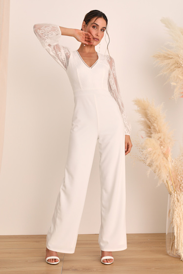 Long Sleeve Classy Jumpsuits For Weddings Wedding Guest Womens