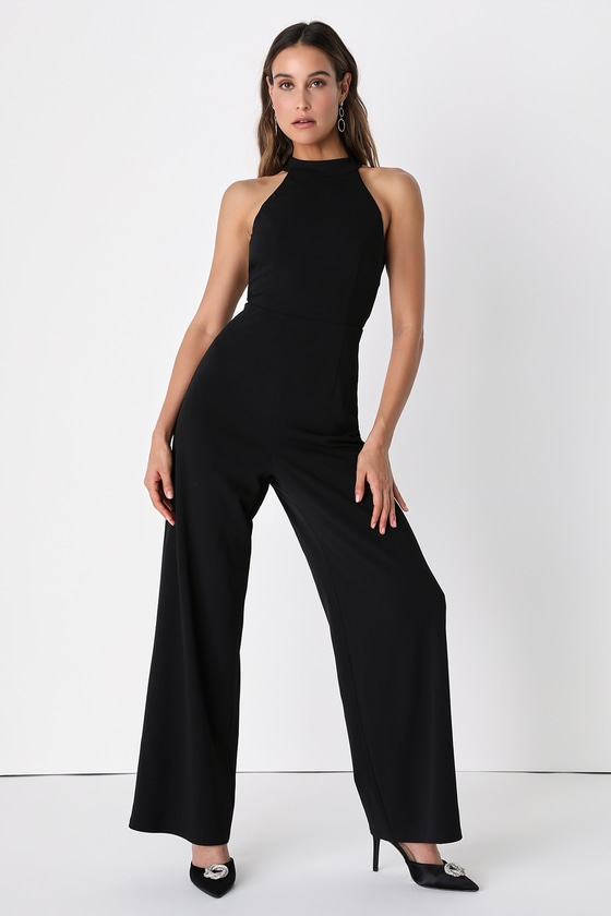 Cutout Jumpsuit - Black Wide-Leg Jumpsuit - Sleeveless Jumpsuit - Lulus