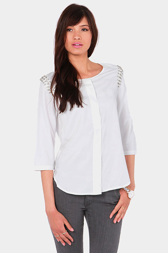 Sparkle Avenue White Rhinestone Top 48 Fashion at