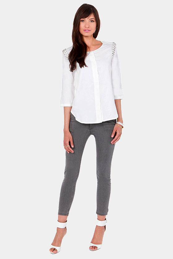 Sparkle Avenue White Rhinestone Top 48 Fashion at