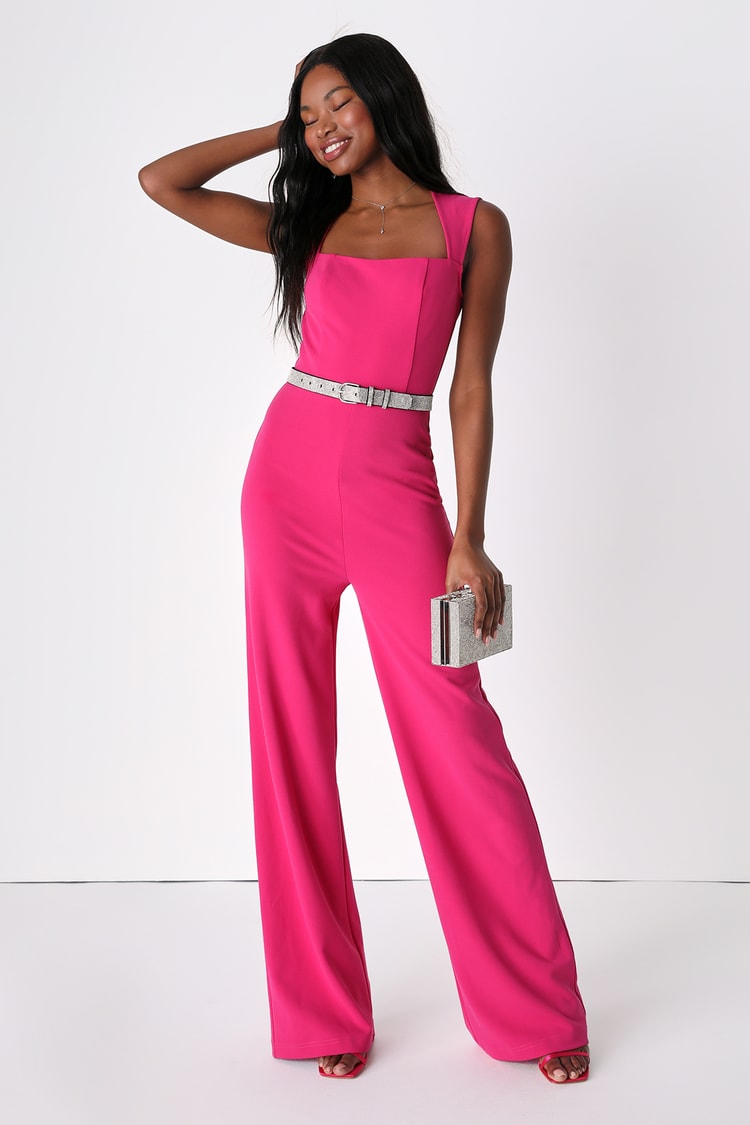 Enticing Endeavors Hot Pink Jumpsuit