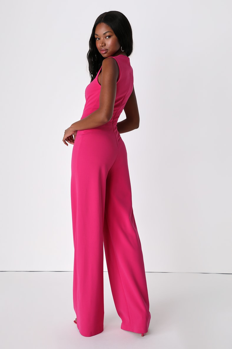 Enticing Endeavors Hot Pink Jumpsuit