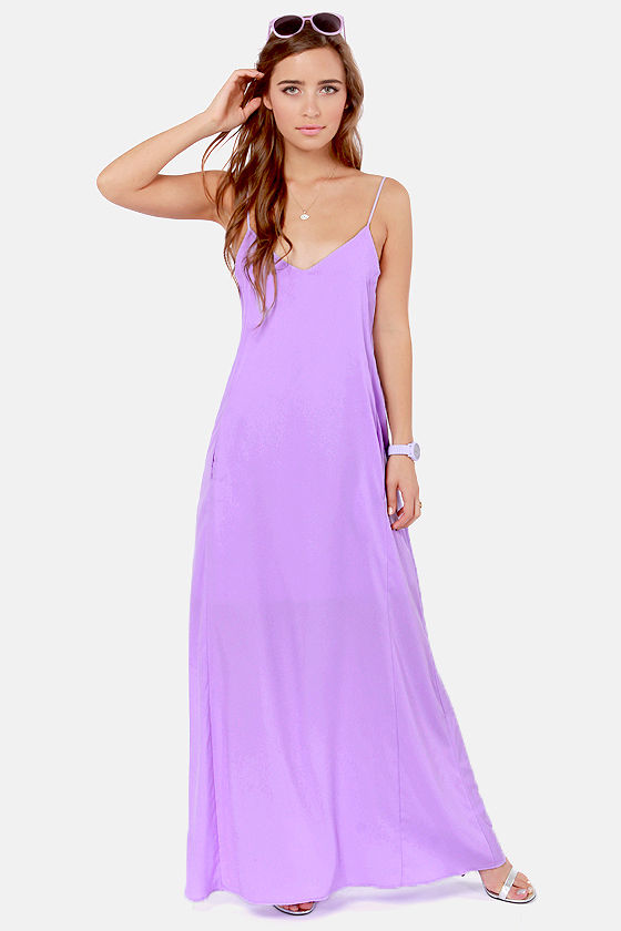 lavender maxi dress casual