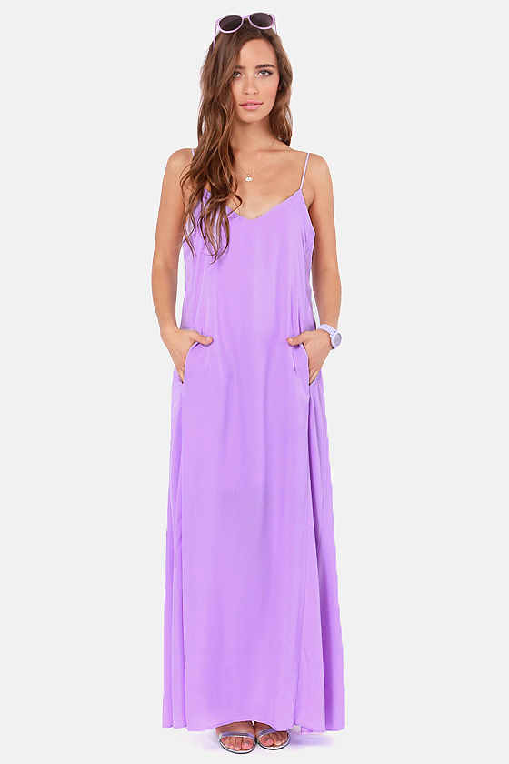 Cute Lavender Dress - Maxi Dress - $54.00