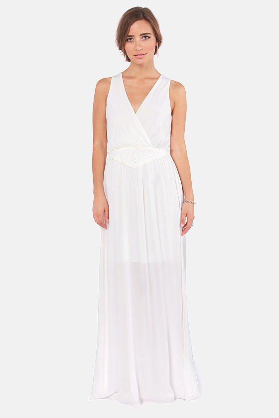 LULUS Exclusive The Great Maxi Ivory Maxi Dress