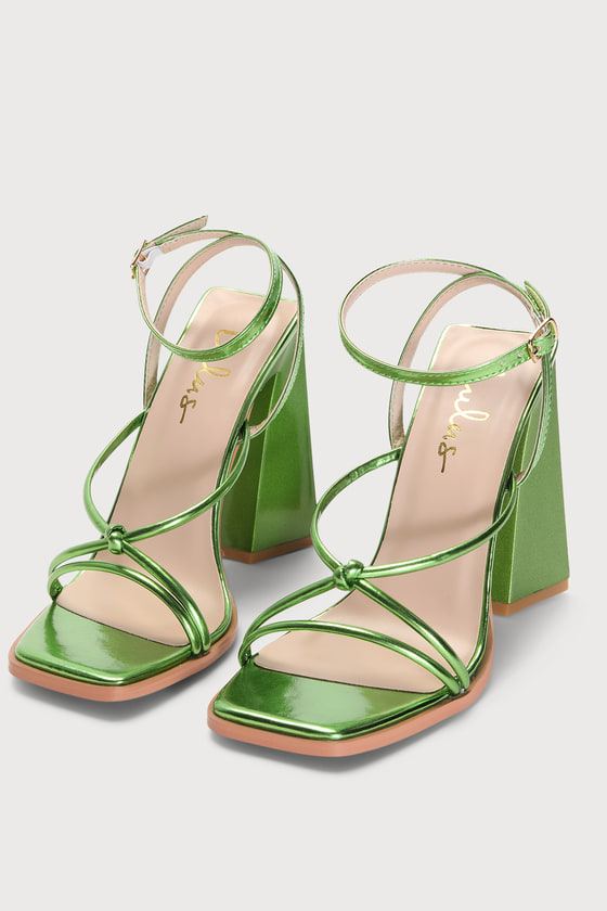 Metallic on sale green sandals