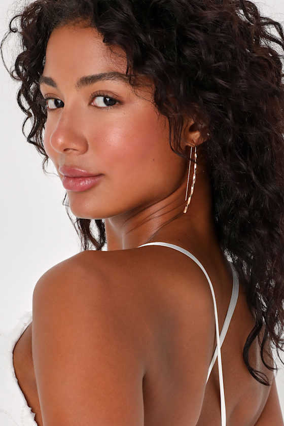 14KT Gold Threader Earrings Twisted Earrings Chic Earrings Lulus