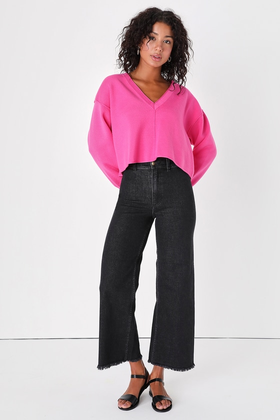 Shop Billabong Free Fall Washed Black High Rise Wide-leg Denim Jeans