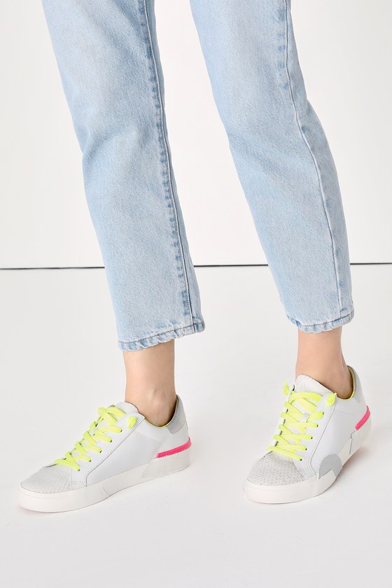 zina sneakers in white multi leather