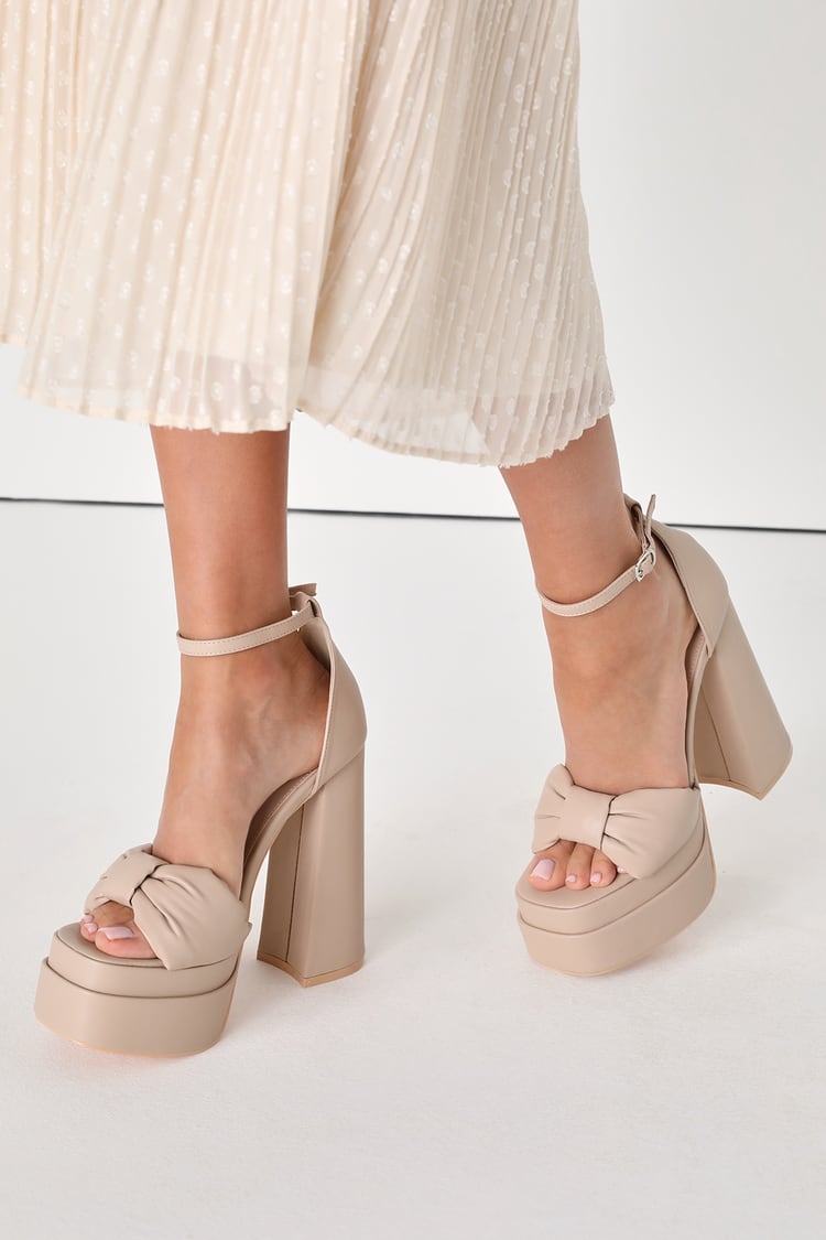 Light Nude Heels - Strappy High Heels - Ankle Strap Heels - Lulus