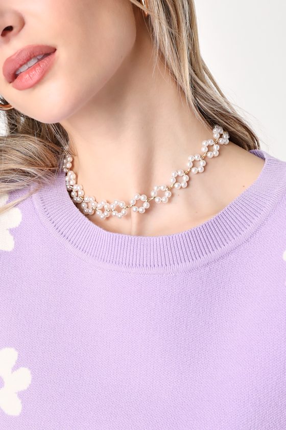 Style Perfection Gold Pearl Choker Necklace 1