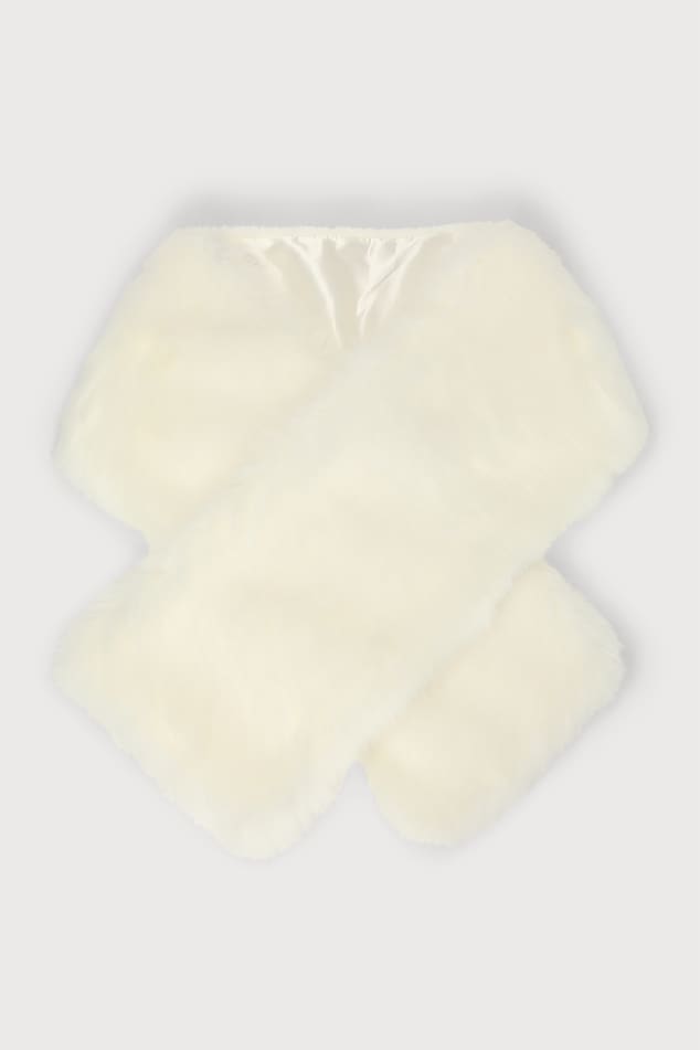 White Faux Fur Stole - White Stole - Faux Fur Wrap - Bridal Stole - Lulus