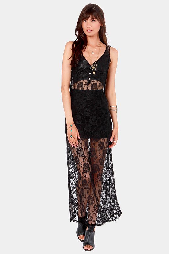 black lace gypsy dress