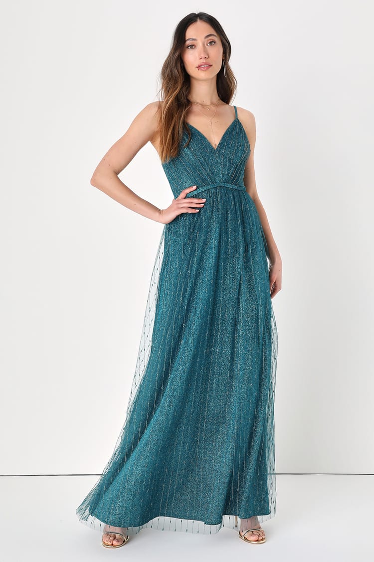 Long Pleated Evening Dress - Ready to Wear