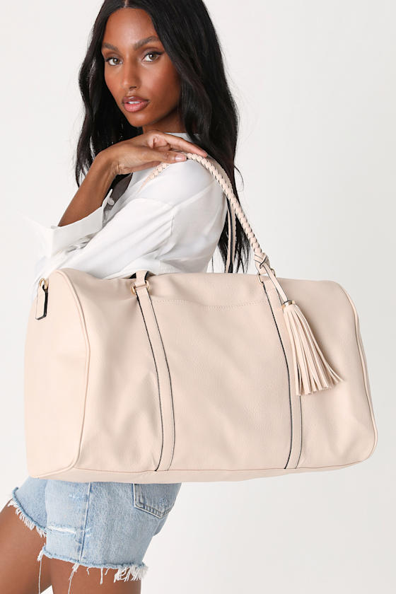 Be Right Back Cream Weekender Bag 8