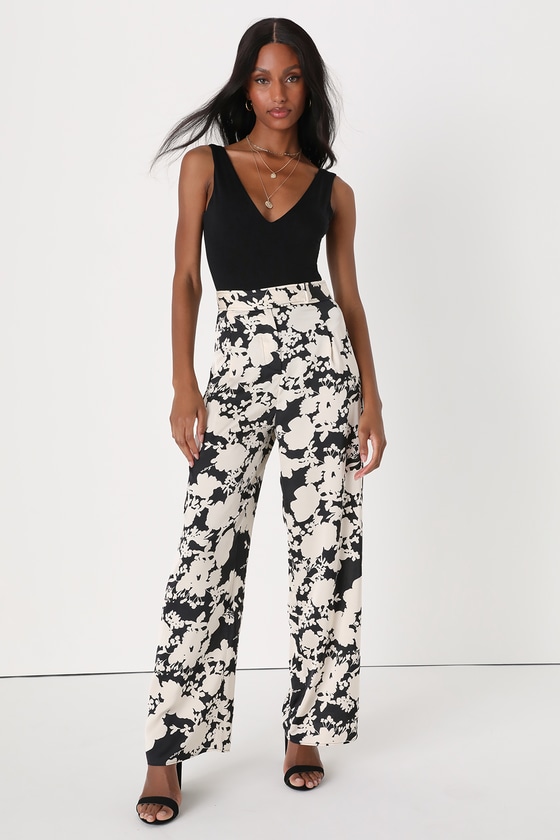 PARADISE LILY PANTS - BLACK FLORAL | By Amica