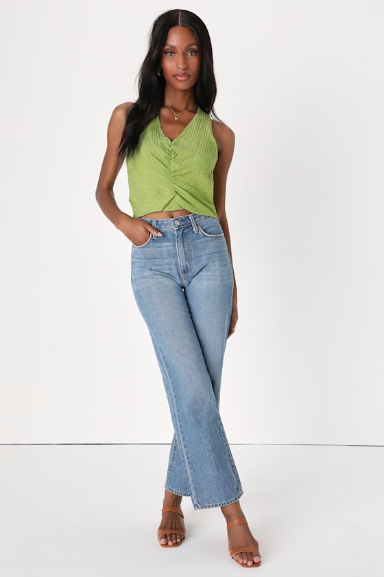 Essential Cutaway Tank Top, Green