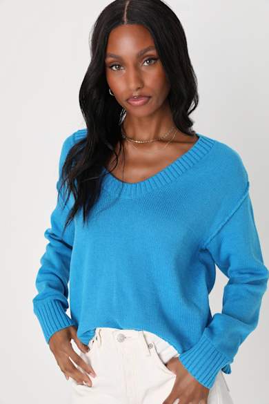 Cute Blue Sweaters, & Sweater Tops | Blue Sweaters for Women - Lulus