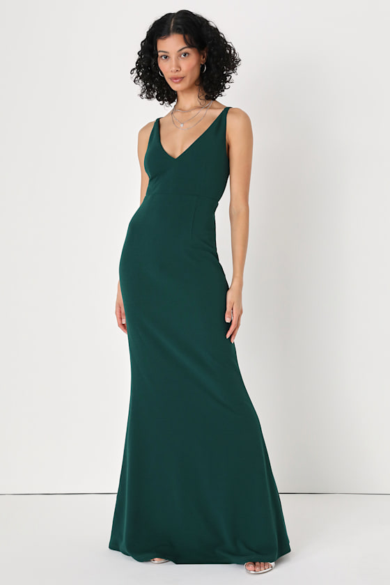 Hunter Green Dress Sleeveless Maxi Dress Green Mermaid Maxi Lulus