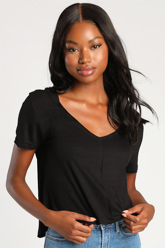 Lumi Slub Tee in Black