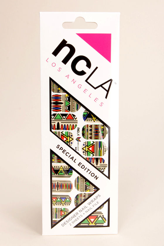 NCLA Massai Tribal Print Nail Wraps