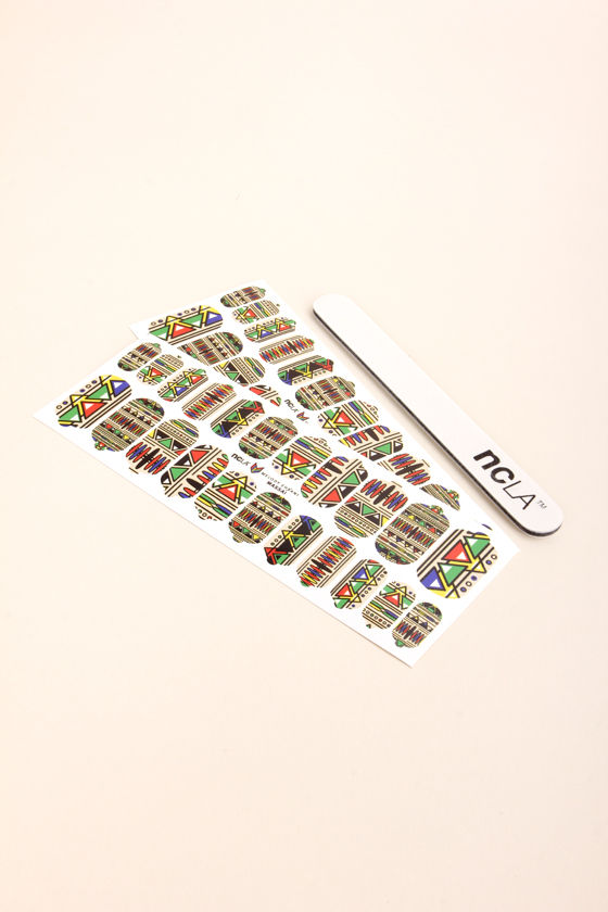 NCLA Massai Tribal Print Nail Wraps