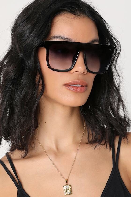 Cool Standard Black Shield Sunglasses 2