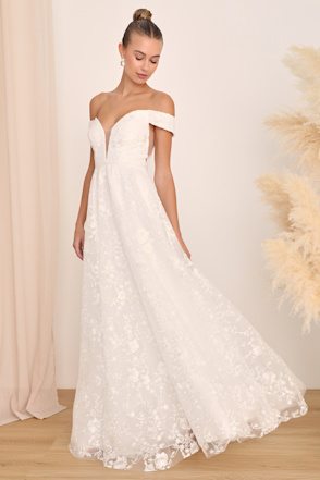 chinese dress ladies White Dress Bridal Shower Summer Wedding Bride Boho Engagement Maternity Off  Shoulder Maxi Floral Lace Long Dresses 2025 at Amazon Women's Clothing store