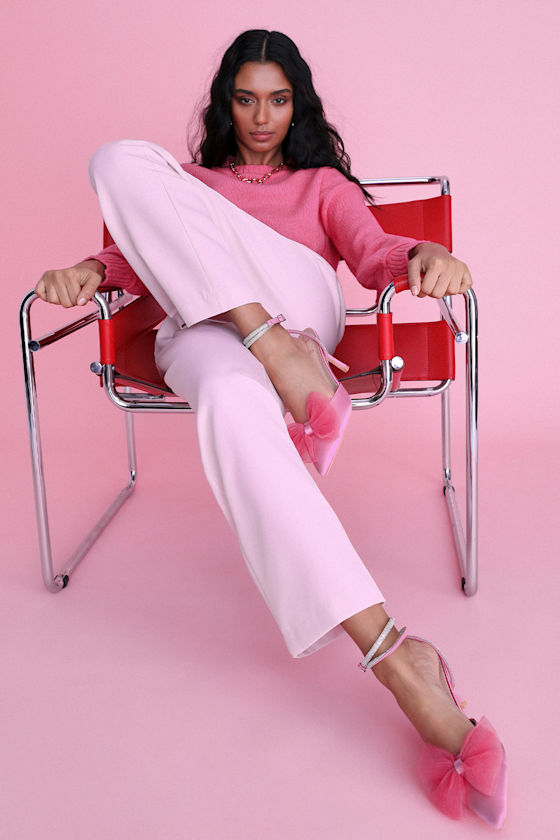 Make it Sophisticated Light Pink Wide-Leg Trouser Pants 2