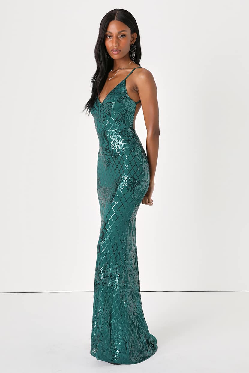 sachin and babi light blue dress Jovani 23076 Emerald Sequin One Shoulder Prom Dress main image 1