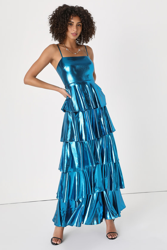 パーティードレス Allure Blue Sequined Maxi Dress 11282401_2296571.jpg?w=294
