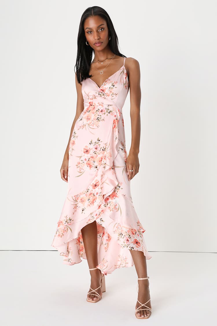 Midi Dress Blush Colored Summer Dresses Pink Beautiful Flowy