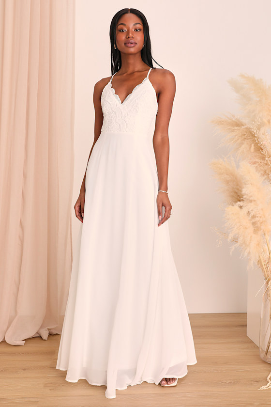 Madalyn White Lace Maxi Dress 2