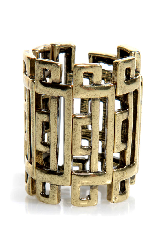 Daily Puzzler Gold Stretch Ring