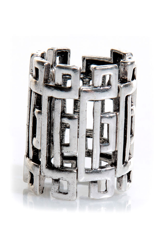 Daily Puzzler Silver Stretch Ring