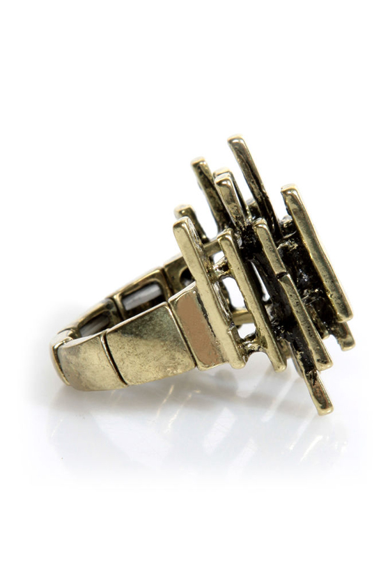 Column Me Back Gold Stretch Ring