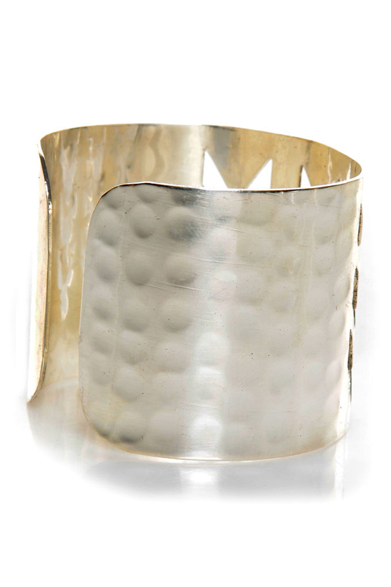 Zad Chevron Crossing Silver Cuff Bracelet