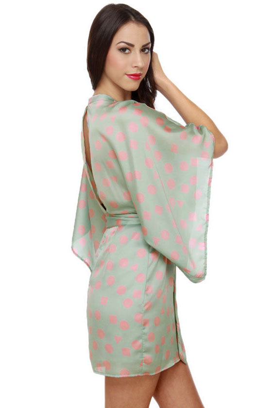 Braque Shock Print Blue Dress