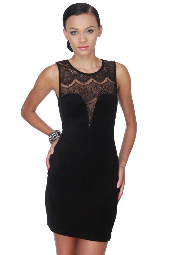Lowrider Velvet Little Black Dress