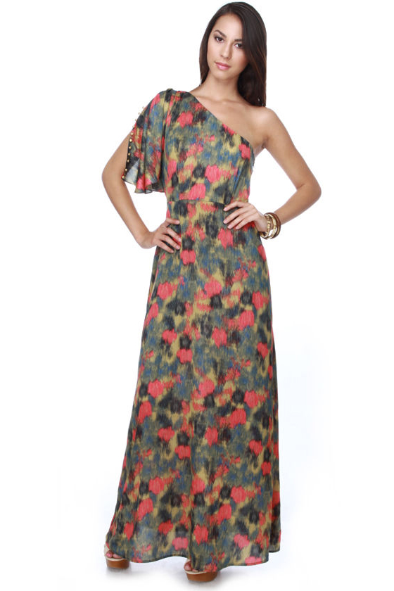 Aryn K In the Monet Print Maxi Dress
