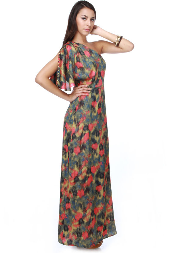 Aryn K In the Monet Print Maxi Dress