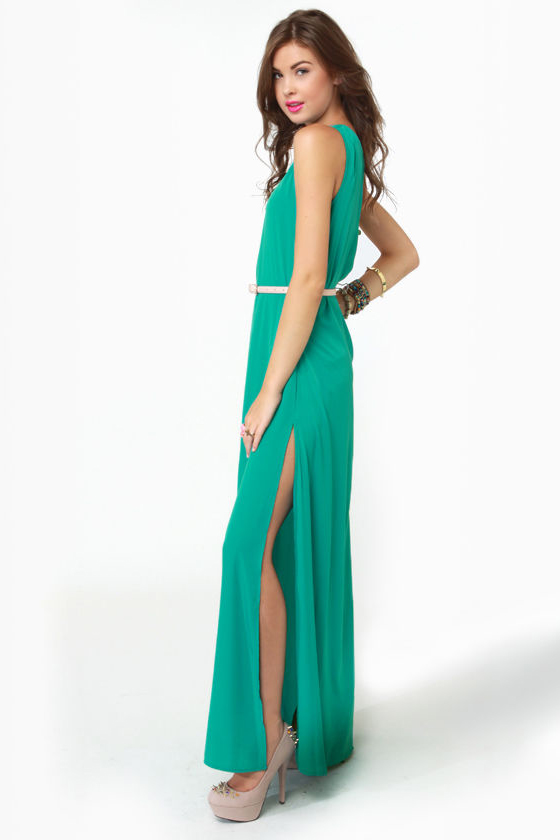 Temptress Teal Maxi Dress