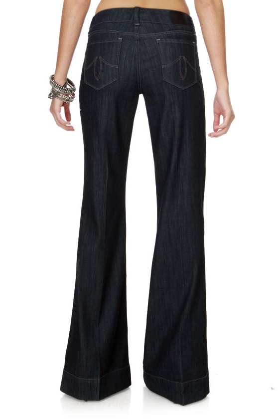 Level 99 Dark Wash Jeans - Wide Leg Jeans - Trouser Jeans - $101.00