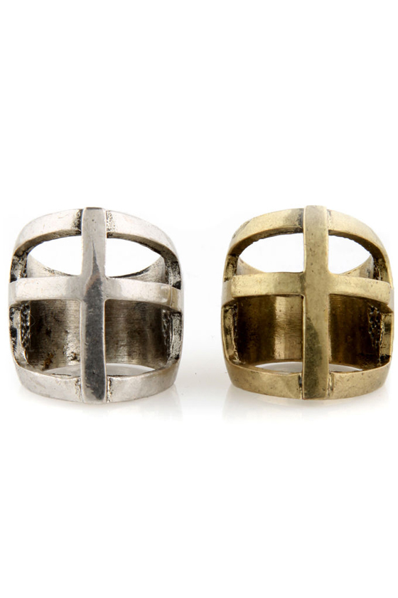 Occult Classic Cross Ring