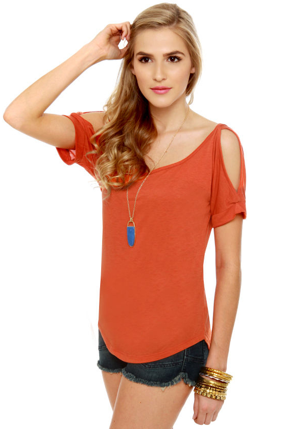 Alternative Apparel Jovana Orange Top