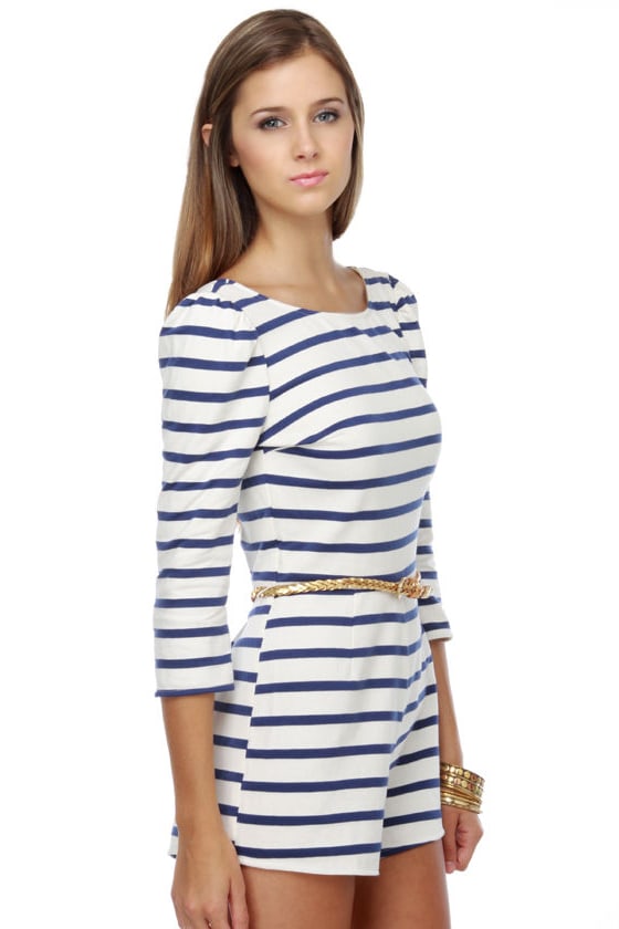 striped pants romper