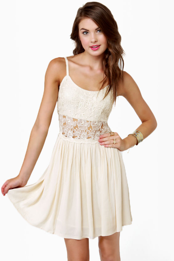 Vanilla Puddin' Cream Lace Dress