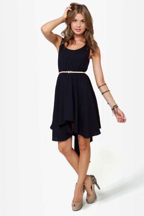 Friends in High-Low Places Navy Blue Dress
