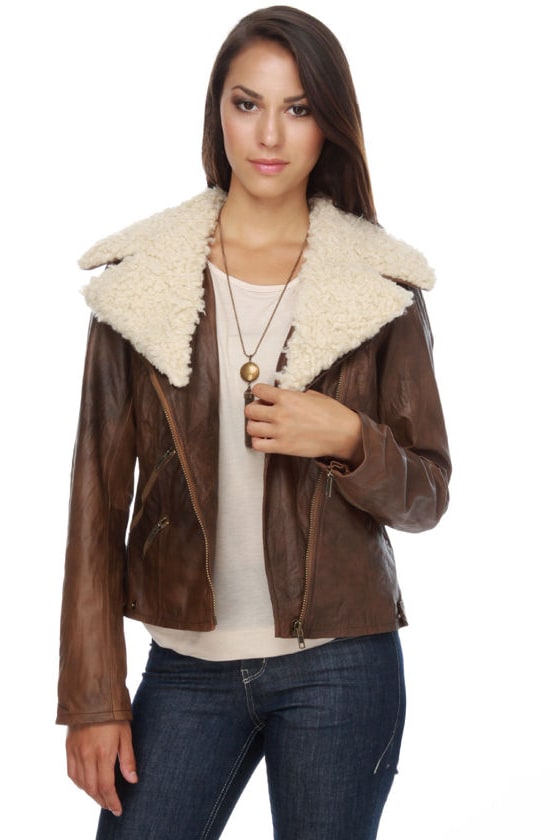 BB Dakota Hunter Brown Leather Jacket