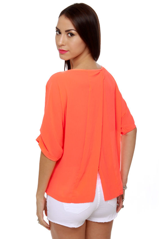 BB Dakota Deliz Neon Orange Top